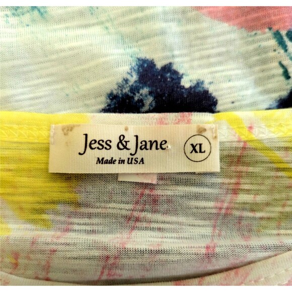 Jess & Jane Womens XL Abstract Print Lightweight Pullover Tunic Top - Picture 6 of 8